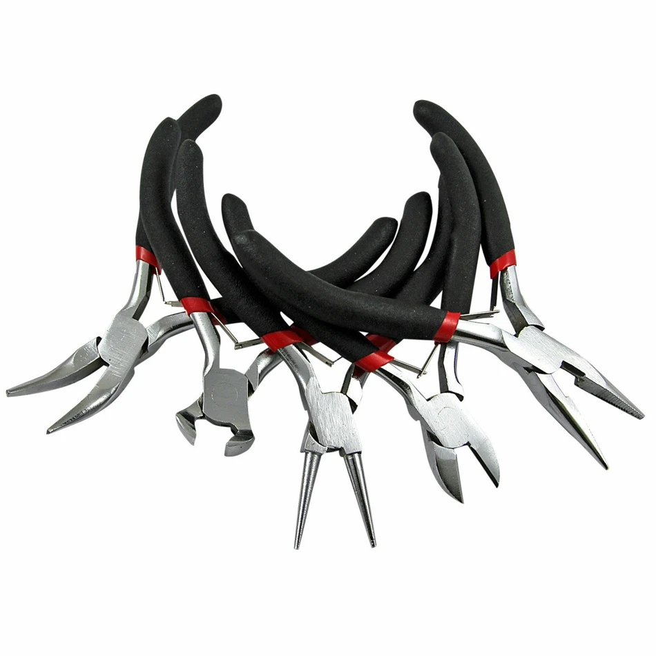 5pcs DIY Jewelry Making Pliers Set Beading Wire Wrapping Round Long Bent Cutting Pliers Cable Wire Cutter Repair Pry Open Tool
5pcs DIY Jewelry Making Pliers Set Beading Wire Wrapping Round Long Bent Cutting Pliers Cable Wire Cutter Repair Pry Open Tool