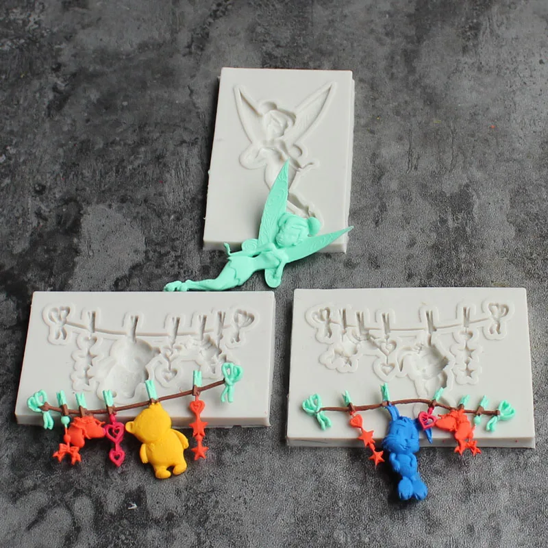 Angel Elf Bear Bunny Shape Silicone Mold Cake Mold Fondant Cake Decoration Tool Mould Silicone Candy Chocoe Mould
Angel Elf Bear Bunny Shape Silicone Mold Cake Mold Fondant Cake Decoration Tool Mould Silicone Candy Chocoe Mould