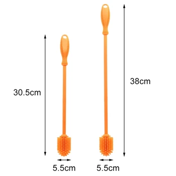 Silicone Long Handle Bottle Cleaning Brush Water Bottle Cleaner for Washing Baby Bottles Hydroflasks Bottle Vase Glassware 
Silicone Long Handle Bottle Cleaning Brush Water Bottle Cleaner for Washing Baby Bottles Hydroflasks Bottle Vase Glassware