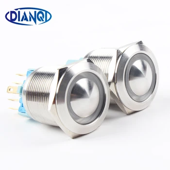 22mm waterproof metal push button stainless steel domed Push Button ring-illumination Switch Press Button momentary 22QXHX.F.K6
22mm waterproof metal push button stainless steel domed Push Button ring-illumination Switch Press Button momentary 22QXHX.F.K6
