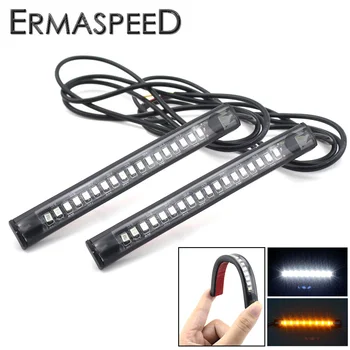 Pair Bendable Motorcycle Side Turn Signals LED Headlight Indicators Light Strips 18SMD Universal for Honda Suzuki Aprilia Ducati
Pair Bendable Motorcycle Side Turn Signals LED Headlight Indicators Light Strips 18SMD Universal for Honda Suzuki Aprilia Ducati