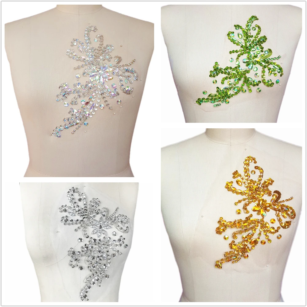 DECORATIVE 18x24cm Patches Mirror Rhinestones Appliques For Clothes Stones Beads DIY for Wedding Dress Chest Decoration Hot Fix
DECORATIVE 18x24cm Patches Mirror Rhinestones Appliques For Clothes Stones Beads DIY for Wedding Dress Chest Decoration Hot Fix