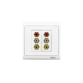 Audio Video socket Six hole AV Panel Socket Wall plug Multi-function Audio AV Adapter 86*86mm AV Panel Socket White
Audio Video socket Six hole AV Panel Socket Wall plug Multi-function Audio AV Adapter 86*86mm AV Panel Socket White