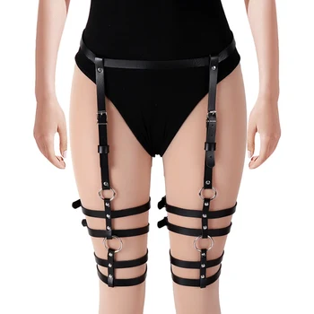 Black Leather Body Harness Sexy Women Leg Belt Garter Stockings Suspender Punk Goth Adjustable Club Dance Festival Rave Wear
Black Leather Body Harness Sexy Women Leg Belt Garter Stockings Suspender Punk Goth Adjustable Club Dance Festival Rave Wear