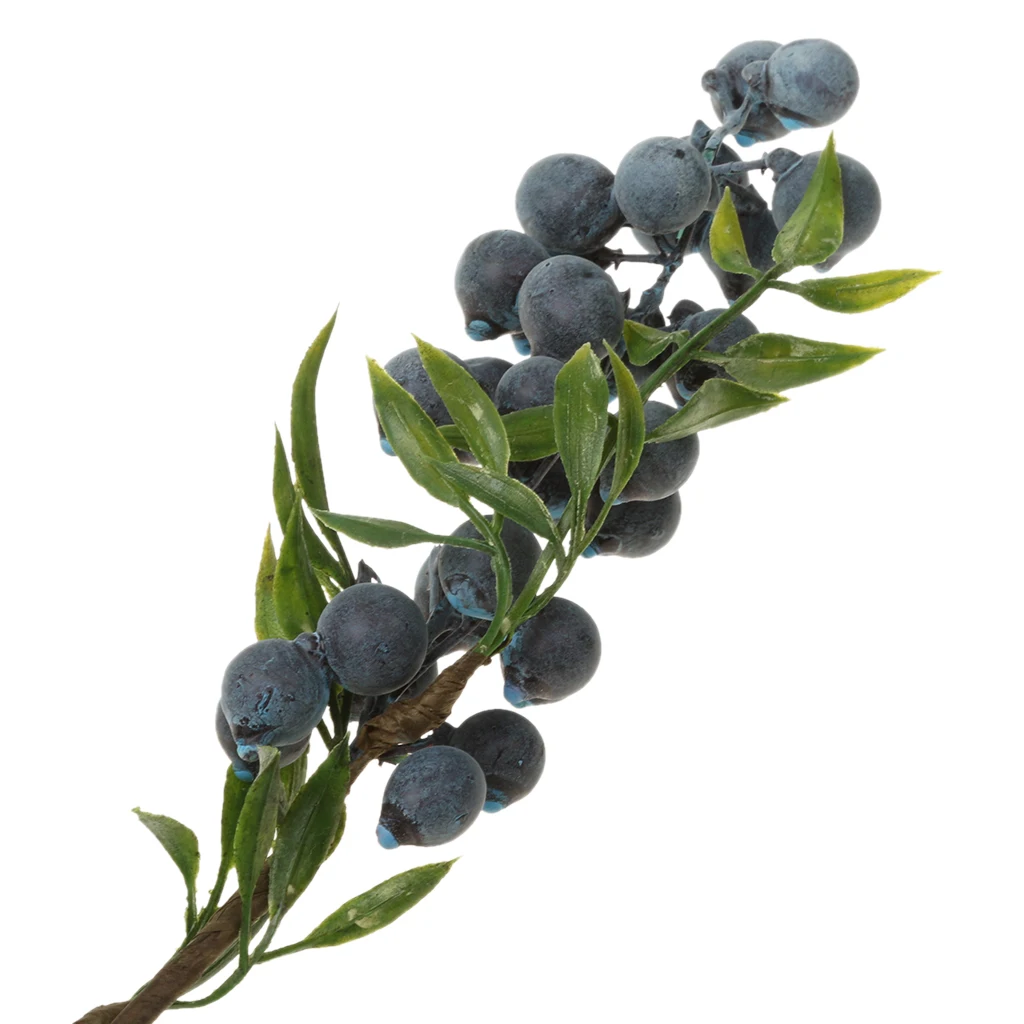 1Piece Handmade Artificial Fresh Plant Flower Fruit Berries Branches Wedding Party Bouquet Home Cafe Beautify Decor Crafts