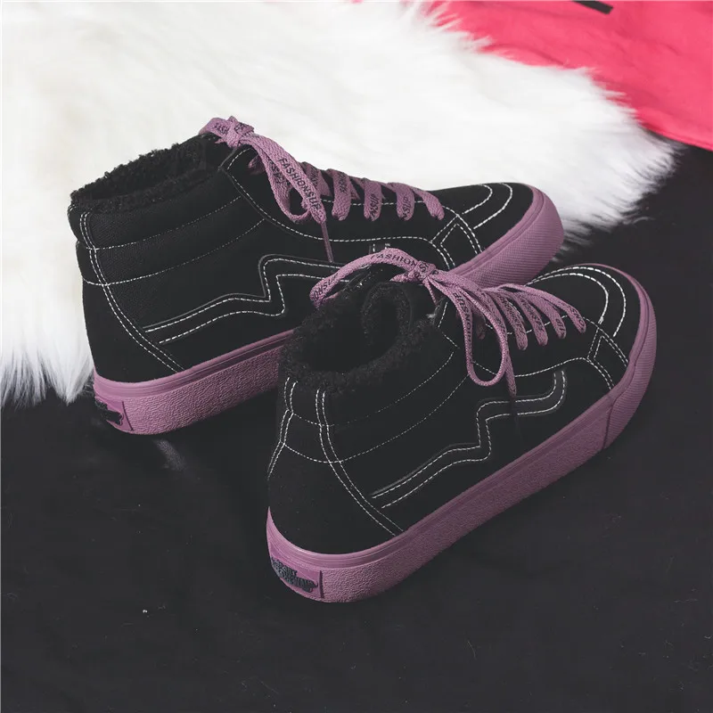 Chaussure Femme Women Fur Shoes High Tops Girls Sneakers Plush Inside 2018 Fashion Trends Canvas Shoes Mixed Colors Flat Heel
Chaussure Femme Women Fur Shoes High Tops Girls Sneakers Plush Inside 2018 Fashion Trends Canvas Shoes Mixed Colors Flat Heel