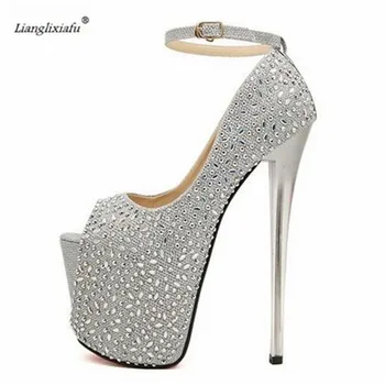 LLXF Sandals zapatos Plus:41 42 43 Stiletto Summer diamond Shoes woman 19cm thin High-Heeled female Ankle Strap Open Toe Pumps
LLXF Sandals zapatos Plus:41 42 43 Stiletto Summer diamond Shoes woman 19cm thin High-Heeled female Ankle Strap Open Toe Pumps