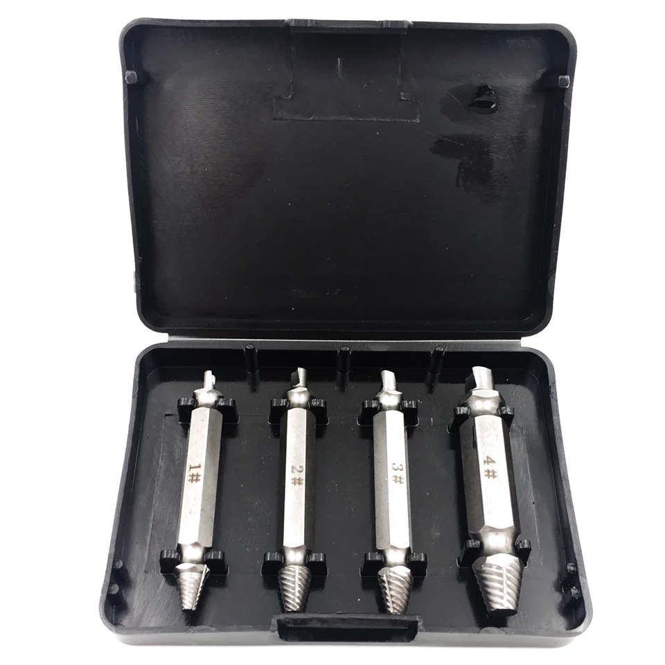 GOXAWEE 4pcs Drill Bits Double Ended Speed Out Screw Extractor Damaged Broken Screw Extractor Broken Bolt Remover Easy Out Set
GOXAWEE 4pcs Drill Bits Double Ended Speed Out Screw Extractor Damaged Broken Screw Extractor Broken Bolt Remover Easy Out Set