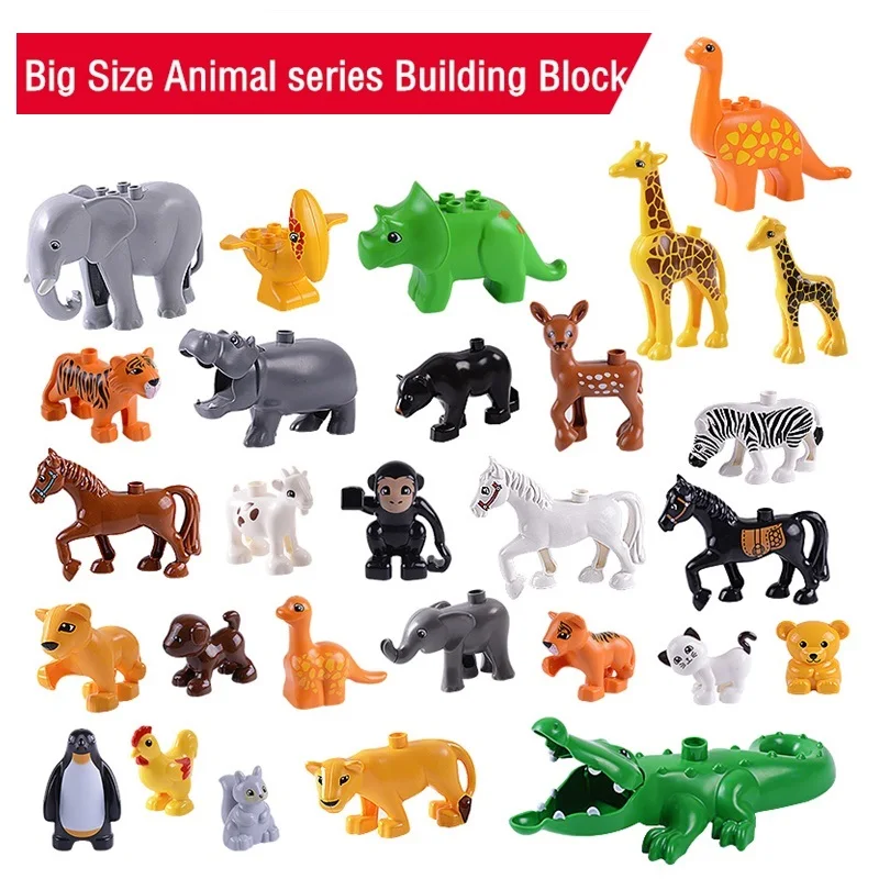 2PCS Animal Blocks Model Figures Big Building Bricks Set Compatible Legoing Duploed Zoo Series Toy DIY Block Kids Children Gifts
2PCS Animal Blocks Model Figures Big Building Bricks Set Compatible Legoing Duploed Zoo Series Toy DIY Block Kids Children Gifts