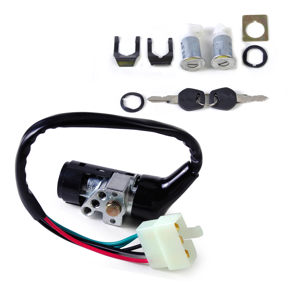 DWCX Motor Ignition Switch 5 Wire 2 Keys Lock Toolbox Lock Set for Chinese Scooter GY6 50cc 125cc 150cc 250cc ATV Scooters Moped
DWCX Motor Ignition Switch 5 Wire 2 Keys Lock Toolbox Lock Set for Chinese Scooter GY6 50cc 125cc 150cc 250cc ATV Scooters Moped