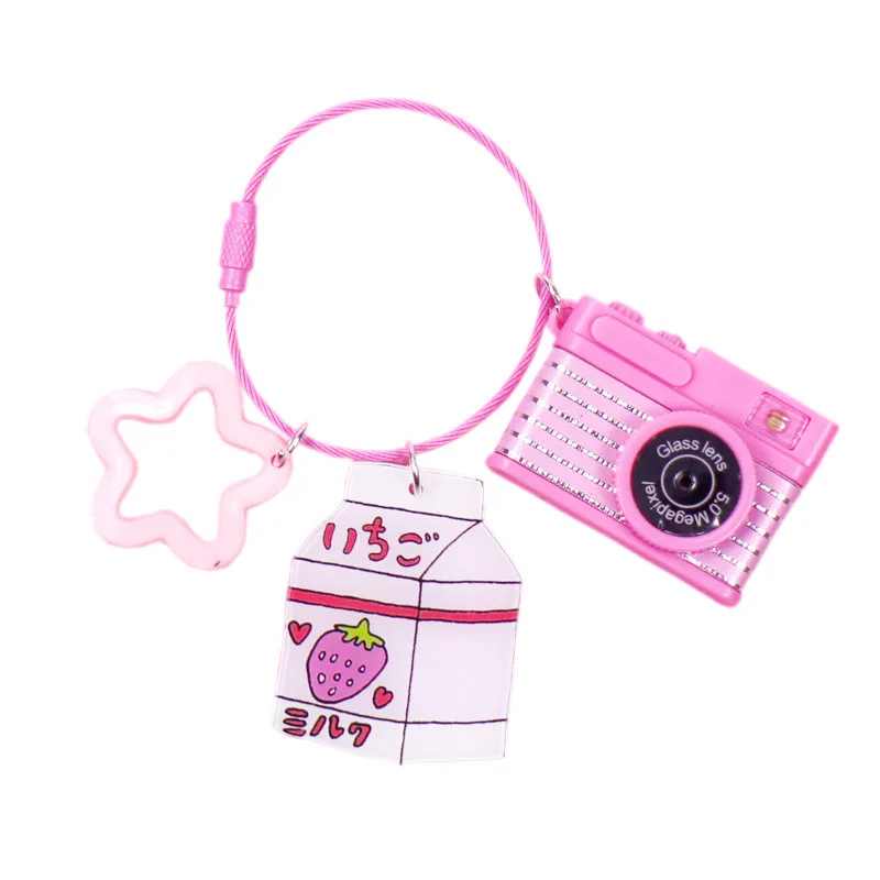 KOMi Korean Cute Simple Steel Wire Keychain Acrylic Milk Carton Figure Keyrings for Girl Bag Backpack Charms Jewelry B50322-402
KOMi Korean Cute Simple Steel Wire Keychain Acrylic Milk Carton Figure Keyrings for Girl Bag Backpack Charms Jewelry B50322-402
