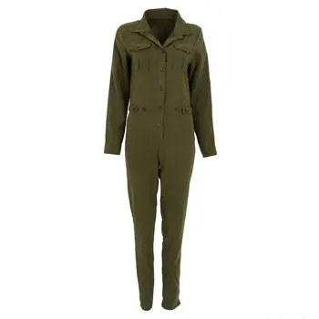 Women Sexy Bodycon Jumpsuit Party Lapel Long-sleeved Playsuit Trousers Stylish Army Green Rompers New Arrival
Women Sexy Bodycon Jumpsuit Party Lapel Long-sleeved Playsuit Trousers Stylish Army Green Rompers New Arrival