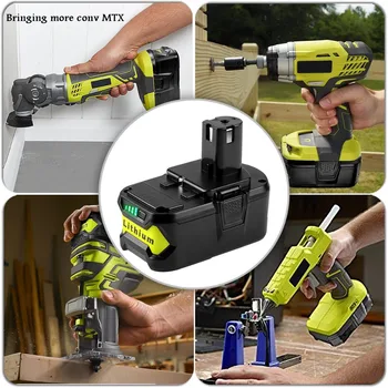 2PCS/lot 6000mAh Li-Ion 18V Rechargeable Battery For Ryobi 18V Lithium Battery P108 RB18L40 P2000 P105 P106 with 10 cells
2PCS/lot 6000mAh Li-Ion 18V Rechargeable Battery For Ryobi 18V Lithium Battery P108 RB18L40 P2000 P105 P106 with 10 cells