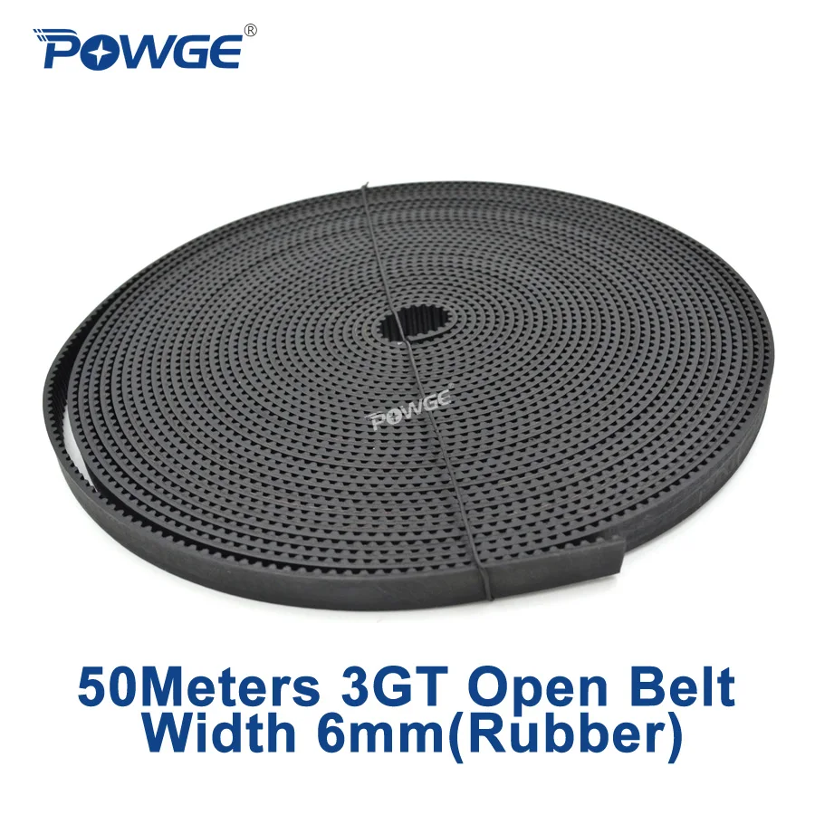 POWGE 3GT Timing belt 3GT 6 width 6mm Rubber 3GT-6 Open Synchronous Belt GT3 Timing Belt Small Backlash 3GT Belt pulley 50Meters
POWGE 3GT Timing belt 3GT 6 width 6mm Rubber 3GT-6 Open Synchronous Belt GT3 Timing Belt Small Backlash 3GT Belt pulley 50Meters