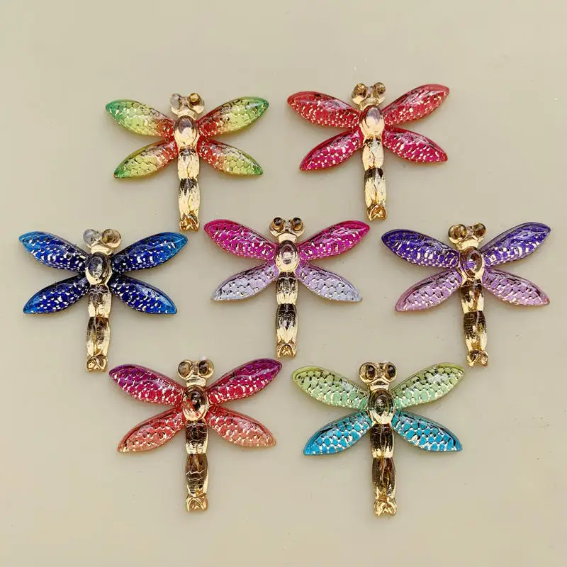 10pcs 27*32mm New Fashion Multi-color Dragonfly shape for Women Rainbow Color Summer Style JewelryName Resin&acryl Material
10pcs 27*32mm New Fashion Multi-color Dragonfly shape for Women Rainbow Color Summer Style JewelryName Resin&acryl Material
