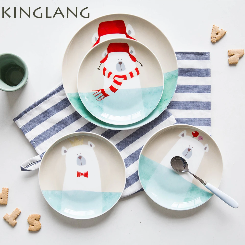 Cute ceramic dinner plate 6inch bear cartoon children dish Winter procelain natural cactus tree plate wholesale cheap tableware
Cute ceramic dinner plate 6inch bear cartoon children dish Winter procelain natural cactus tree plate wholesale cheap tableware