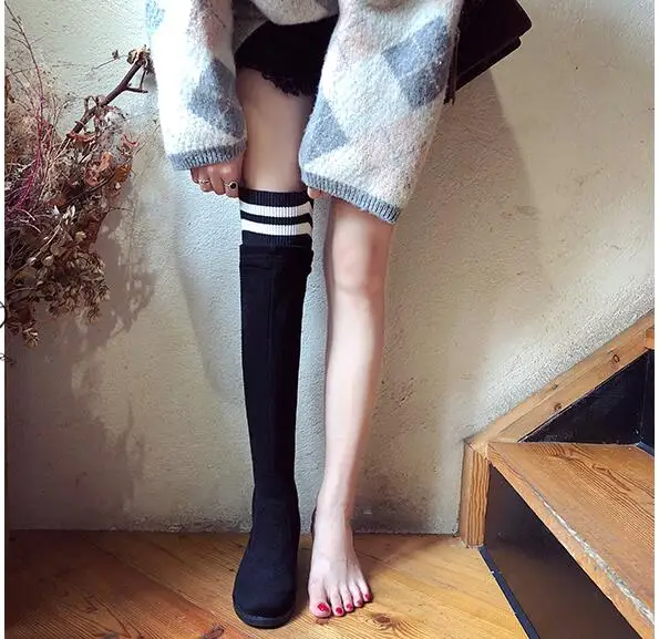 Sweet Girls Over Knee Boots Black Low Heel Shoes With Plush Black Women Shoes Pull On Suede Size 35-39 X11
Sweet Girls Over Knee Boots Black Low Heel Shoes With Plush Black Women Shoes Pull On Suede Size 35-39 X11