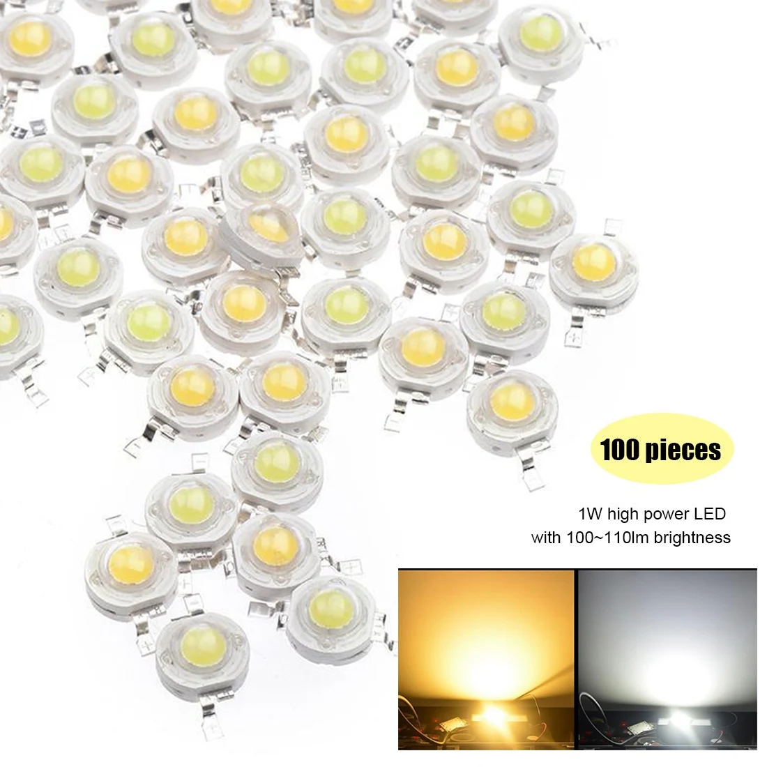 1 W High Power 100pcs LED Lamp 110-120LM LEDs Bulb Light Emitting Diodes SMD Chip Wit Voor Spotlight
1 W High Power 100pcs LED Lamp 110-120LM LEDs Bulb Light Emitting Diodes SMD Chip Wit Voor Spotlight