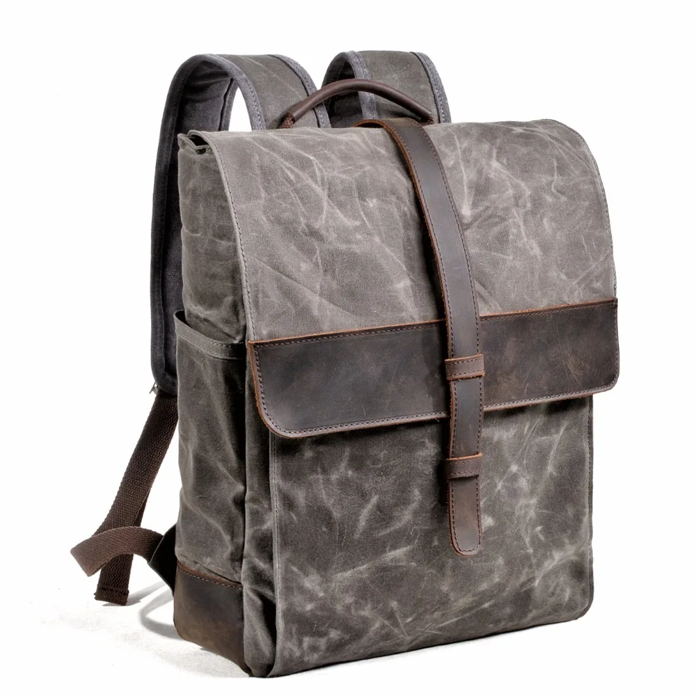 New Canvas Leather Backpack Traveling Bags For Men Large Capacity Vintage Rucksacks Teenagers Waterproof School Bag mochilas
New Canvas Leather Backpack Traveling Bags For Men Large Capacity Vintage Rucksacks Teenagers Waterproof School Bag mochilas