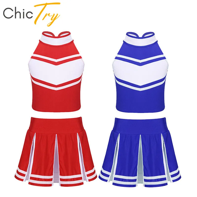 ChicTry Kids Girls Sleeveless Crop Tops with Pleated Skirt Set Children Stage Performance Jazz Dance School Cheerleader Costume
ChicTry Kids Girls Sleeveless Crop Tops with Pleated Skirt Set Children Stage Performance Jazz Dance School Cheerleader Costume