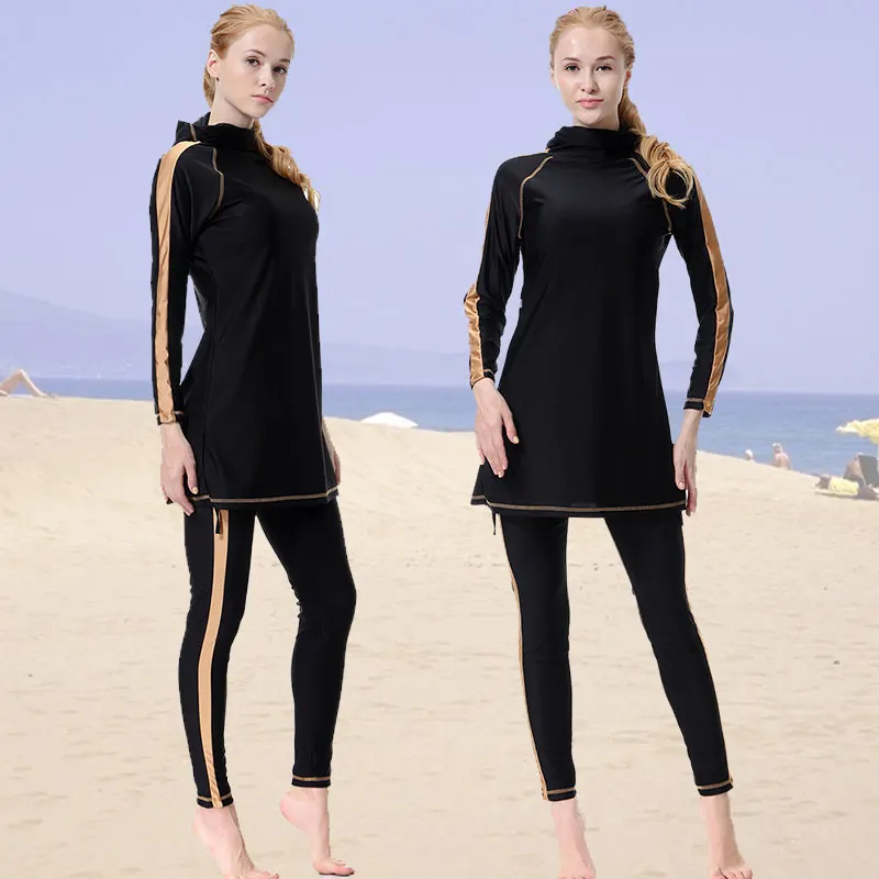 Muslim Swimsuit Two Pieces Swim Burkini Swimming 4 Color Nylon Long Sleeve Yeesam Women Swimwear Traditional Fullbody Costume
Muslim Swimsuit Two Pieces Swim Burkini Swimming 4 Color Nylon Long Sleeve Yeesam Women Swimwear Traditional Fullbody Costume