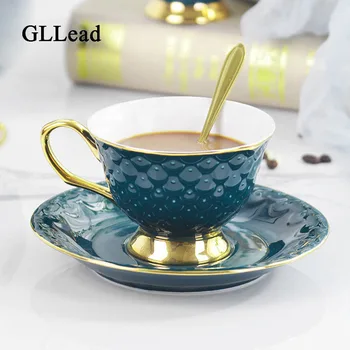 GLLead Ceramic Coffee Cups Set Small European Luxury Creative Gift For Lovers Golden Silver Design Porcelain Tea Cup Set
GLLead Ceramic Coffee Cups Set Small European Luxury Creative Gift For Lovers Golden Silver Design Porcelain Tea Cup Set
