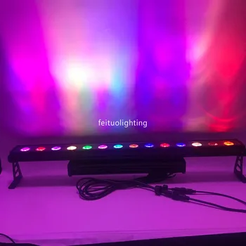 

free shipping 8pcs/lot RGBWA+UV 6IN1 Waterpoof 14x15w Linear LED Wall Washer Light Bar DJ Dot Control DMX Die Casting Stage Lamp