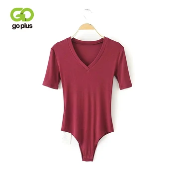 GOPLUS Sexy V neck Short Sleeve Women Tee Bodysuit 2020 New Spring Stretchy Solid Elegant Skinny Workwear Bodysuits C7144
GOPLUS Sexy V neck Short Sleeve Women Tee Bodysuit 2020 New Spring Stretchy Solid Elegant Skinny Workwear Bodysuits C7144