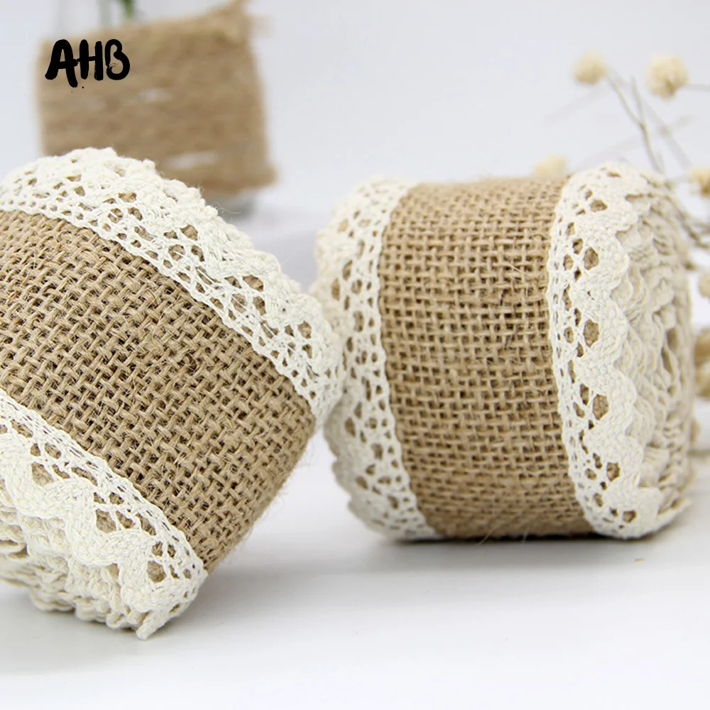 2m/roll 6cm Natural Jute Burlap Hessian Ribbon With Transparent Lace DIY Trim Fabric For Sewing Wedding Decoration Accessories
2m/roll 6cm Natural Jute Burlap Hessian Ribbon With Transparent Lace DIY Trim Fabric For Sewing Wedding Decoration Accessories