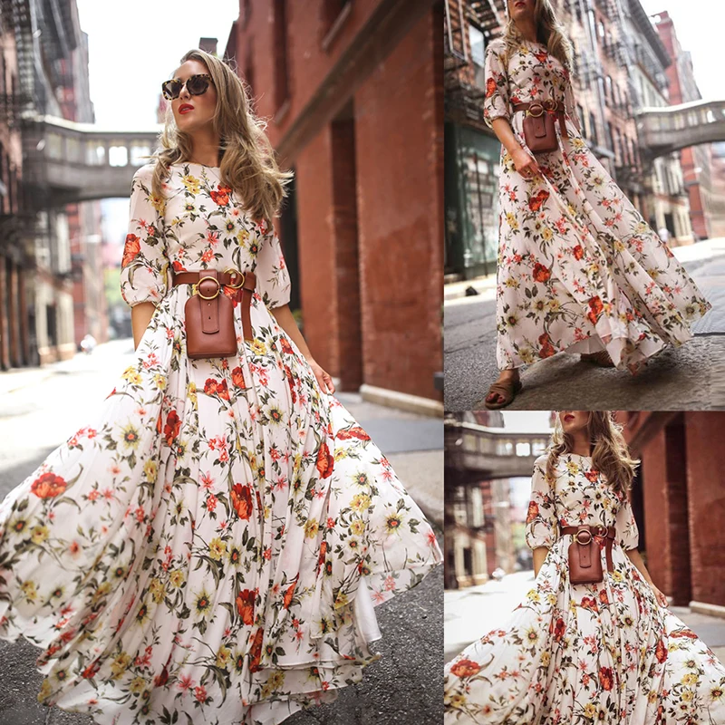 Women's Dress Half Sleeve Large Swing Print Holiday Dresses Party Boho Maxi Dress
Women's Dress Half Sleeve Large Swing Print Holiday Dresses Party Boho Maxi Dress