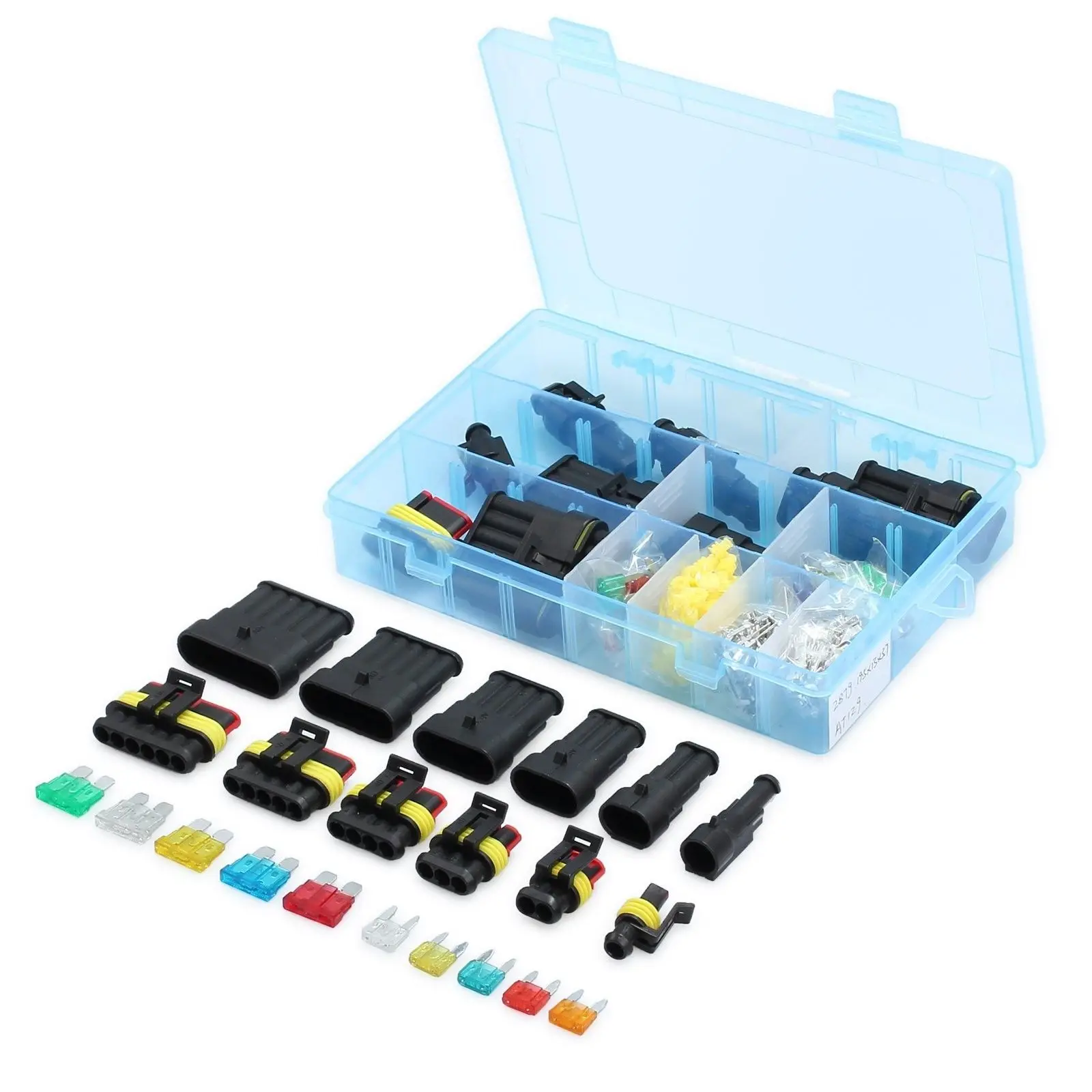 1-6 Pin electric car wire waterproof connector Terminal fuse Kit case for car waterproof connector
1-6 Pin electric car wire waterproof connector Terminal fuse Kit case for car waterproof connector