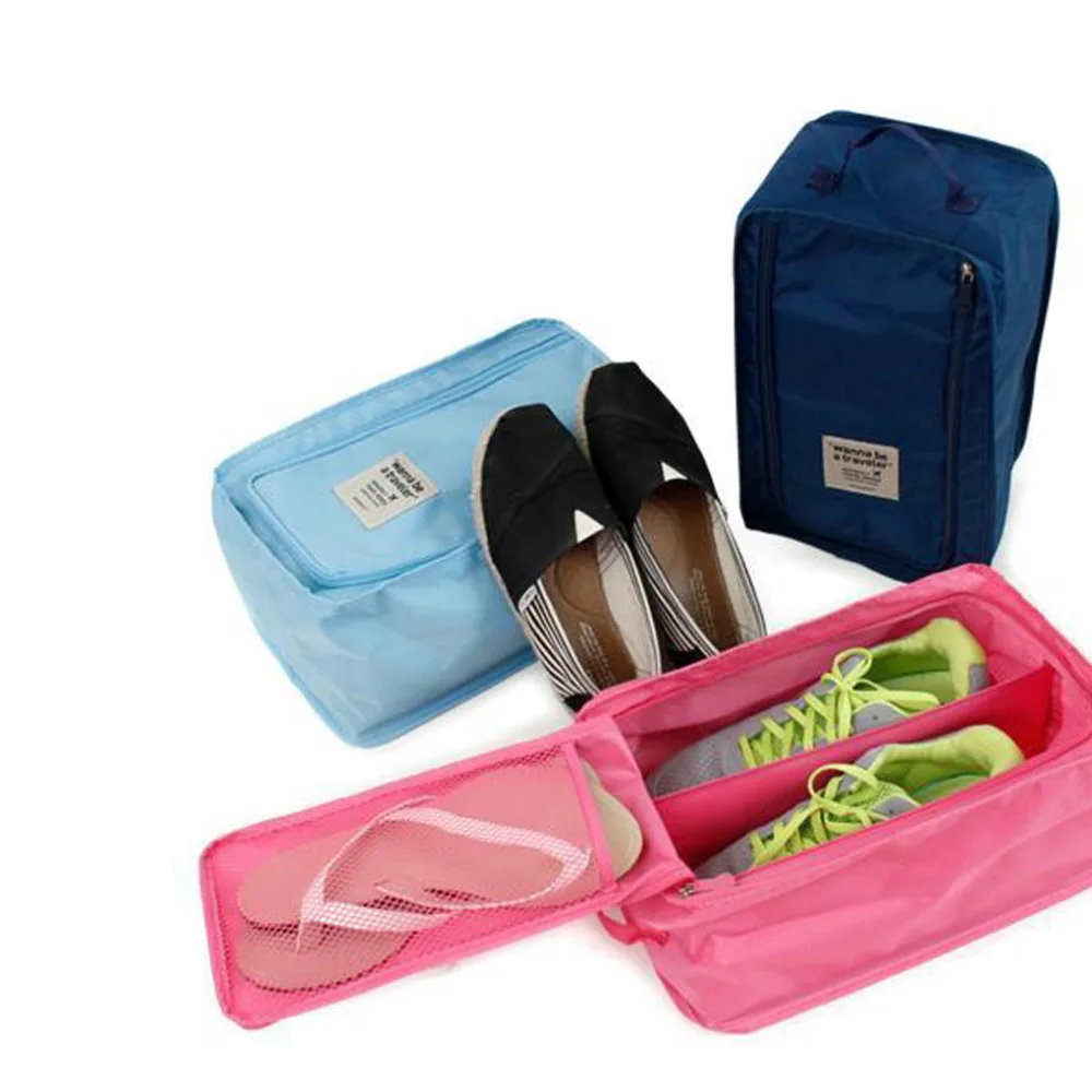 Convenient Travel Storage Bag Nylon 6 Colors Portable Organizer Bags Shoe Sorting Pouch multifunction 12