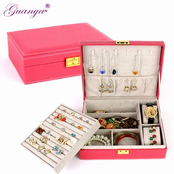 guanya Double Layer Large Capacity Gift Jewelry Box Velvet Accessories Ornaments Display Organizer Storage Carrying Case Boxes
guanya Double Layer Large Capacity Gift Jewelry Box Velvet Accessories Ornaments Display Organizer Storage Carrying Case Boxes