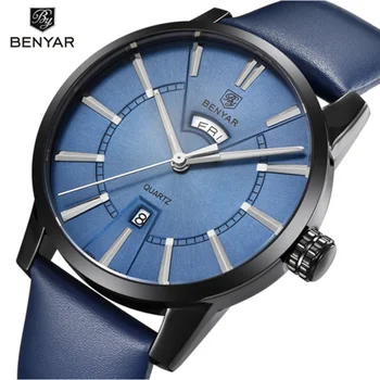 BENYAR fashion casual men's watch brand luxury double calendar business quartz watch men's waterproof leather strap new watc
BENYAR fashion casual men's watch brand luxury double calendar business quartz watch men's waterproof leather strap new watc
