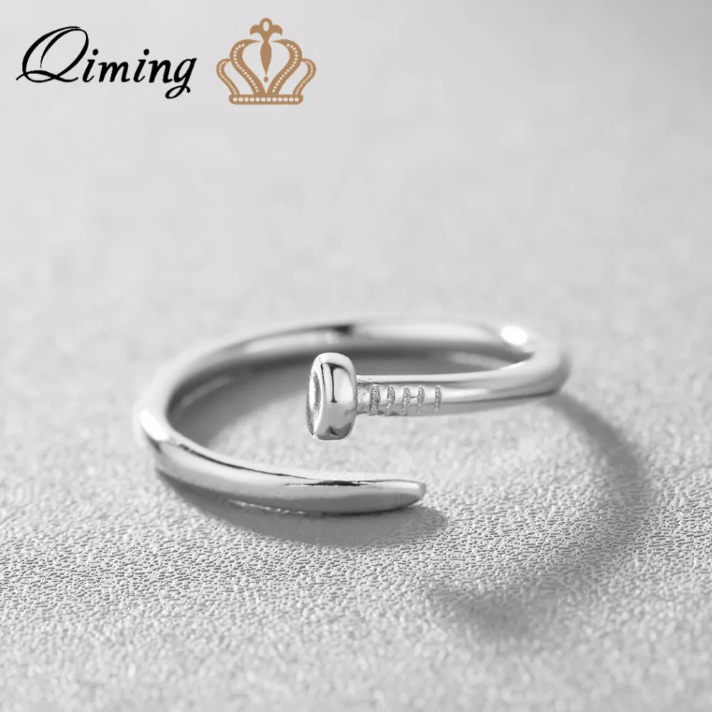 QIMING 925 Sterling Silver Men Jewelry Nail Ring for Women Punk Style Vintage Special Adjustable Simple Ladies One Ring
QIMING 925 Sterling Silver Men Jewelry Nail Ring for Women Punk Style Vintage Special Adjustable Simple Ladies One Ring