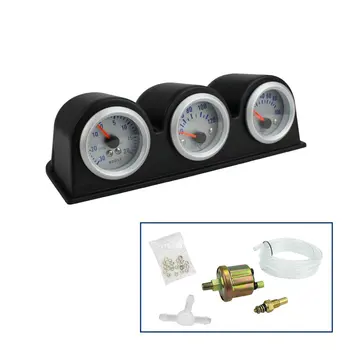 2 Inch 52MM Durable Use Triple gauge kit Turbo boost Water Temperature Oil Pressure Gauge Car meter Supplies
2 Inch 52MM Durable Use Triple gauge kit Turbo boost Water Temperature Oil Pressure Gauge Car meter Supplies
