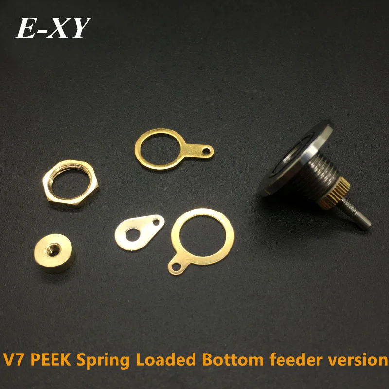 E-XY V7 Connector DIY PEEK Spring Loaded Bottom Feeder Version VAPE E-Cigarette Accessories mod 5 pieces
E-XY V7 Connector DIY PEEK Spring Loaded Bottom Feeder Version VAPE E-Cigarette Accessories mod 5 pieces