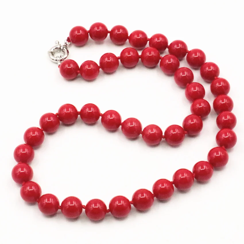 New Fashion Statement Women Strand Necklace Artificial Coral 8 10 12mm Round Red Beads Chain Choker Clavicle Jewelry 18inch A477
New Fashion Statement Women Strand Necklace Artificial Coral 8 10 12mm Round Red Beads Chain Choker Clavicle Jewelry 18inch A477