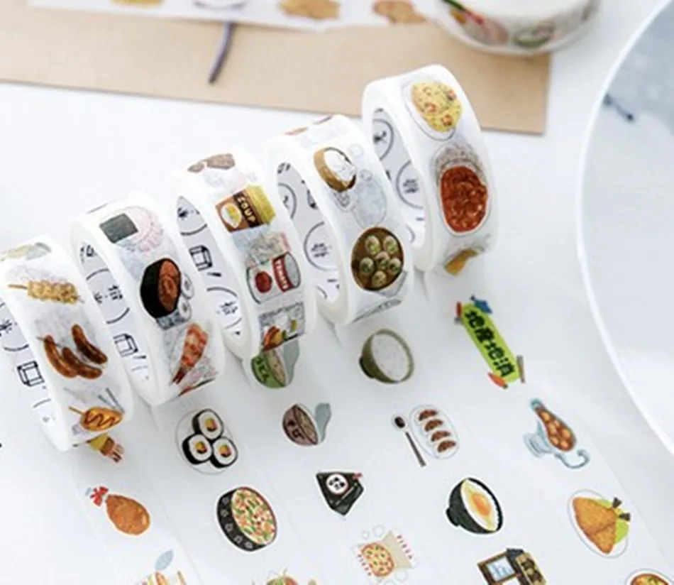 New fashion Japanese food paper masking Tape Scrapbooking Decoration Stationery washi Tape
New fashion Japanese food paper masking Tape Scrapbooking Decoration Stationery washi Tape