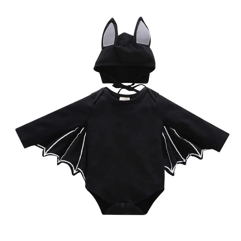 Фото Halloween Clothes Baby Boys Batman Rompers Cap Set Newborn Babes Kids | Мать и ребенок