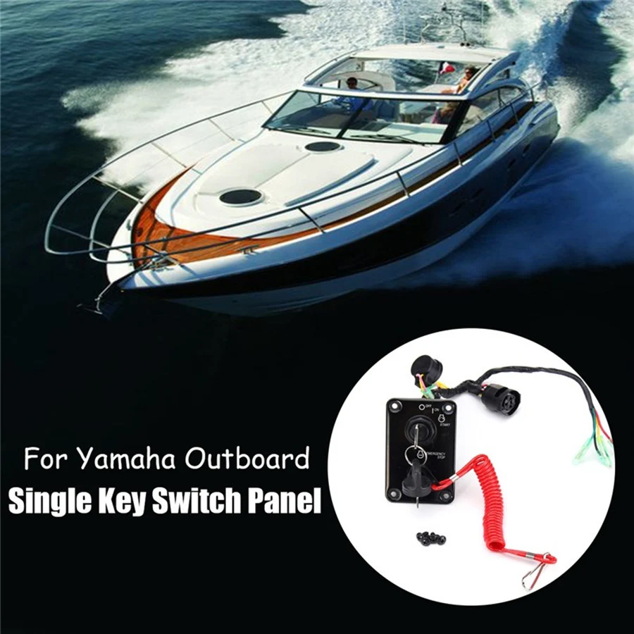 XtremeAmazing 12V Single Engine Key Switch Panel Assembly for Yamaha Outboard Yacht 704-82570-12-00 704-82570-11-00 704-82570-08-00