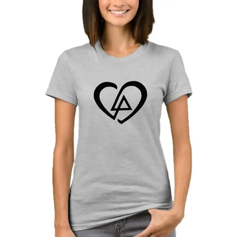

New Fashion Fashion Love Linkin Park Letters Print T-Shirt For Women Short Sleeve Cotton T-Shirt Women Tshirt Cotton Graphic