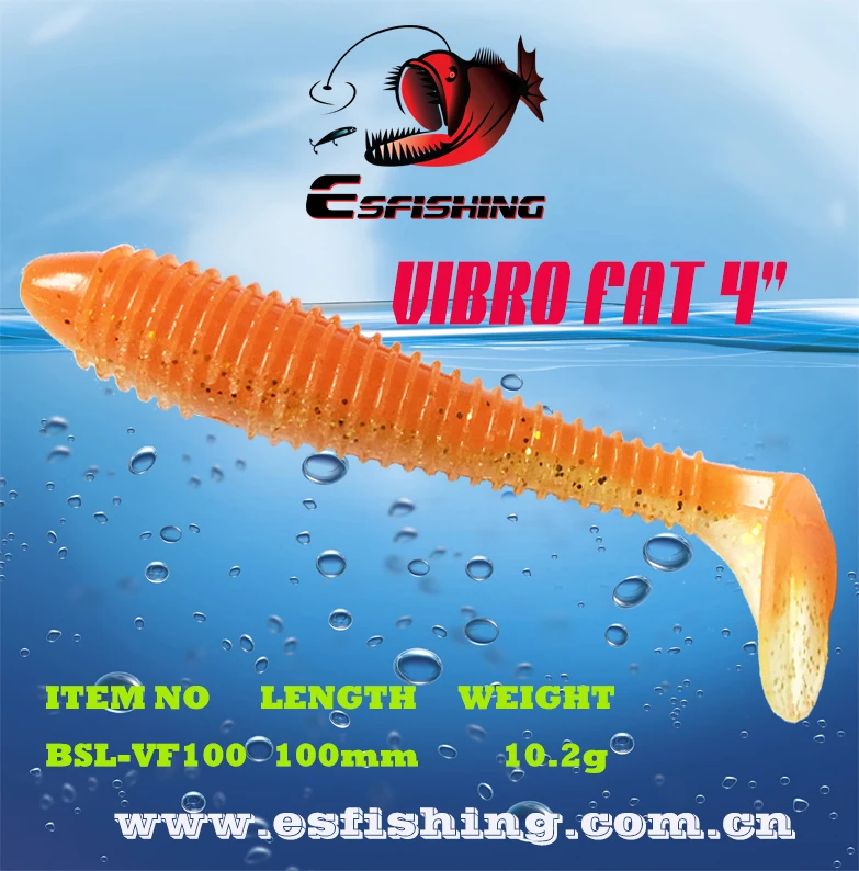 12pcs 10cm/10g Esfishing Shad Vibro Fat Fishing So...