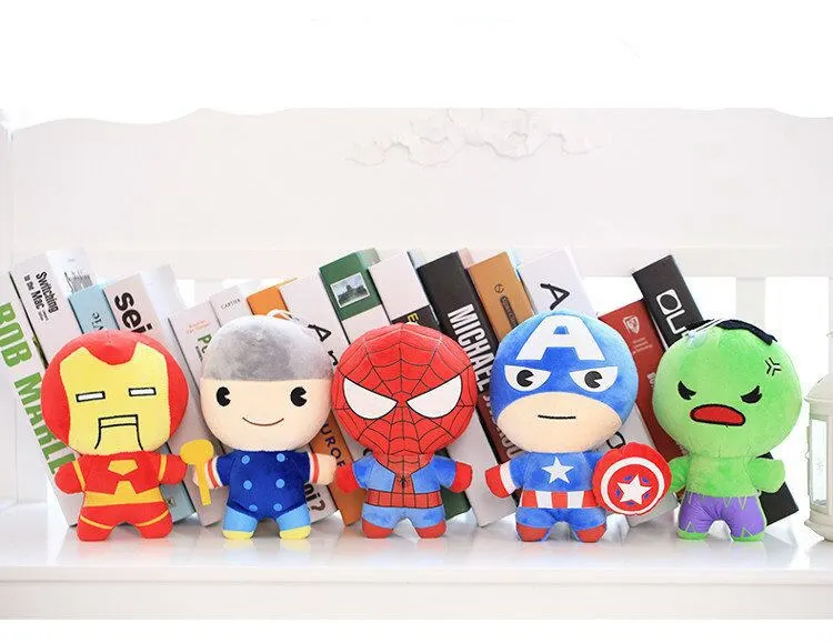Image 5 style 20cm Anime Kids Toys The Avengers Toy Canine Captain America spider man Iron man Action Figure Plush Model WW 033