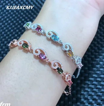 KJJEAXCMY Fine jewelry 925 Sterling Silver natural tourmaline, female bracelet, colorful factory wholesale
KJJEAXCMY Fine jewelry 925 Sterling Silver natural tourmaline, female bracelet, colorful factory wholesale