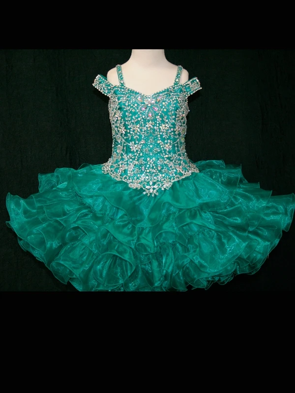 New Ball Gown Flower Girl Dresses With Off The Shoulder Crystal Ruffles Organza Short Pageant Dresses For Girls Zipper Up
New Ball Gown Flower Girl Dresses With Off The Shoulder Crystal Ruffles Organza Short Pageant Dresses For Girls Zipper Up