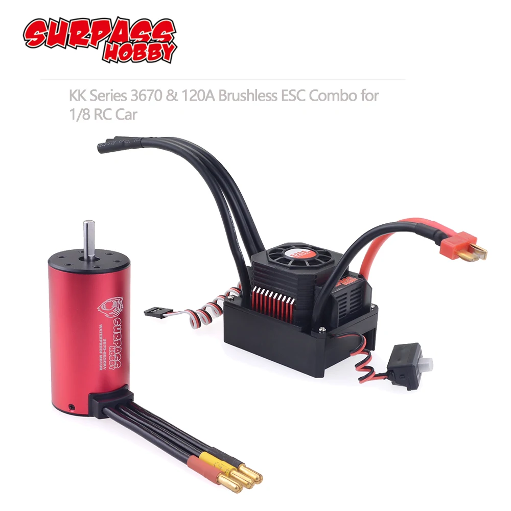 SURPASSHOBBY KK Waterproof Combo 3670 1100KV 1350KV 1700KV 2050KV 2650KV 2850KV Brushless Motor w/ 120A ESC for 1/10 1/8 RC Car
SURPASSHOBBY KK Waterproof Combo 3670 1100KV 1350KV 1700KV 2050KV 2650KV 2850KV Brushless Motor w/ 120A ESC for 1/10 1/8 RC Car