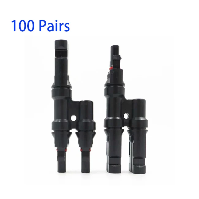 MC4 Connector 100 Pairs Solar PV MC4 Branch Connectors Solar Panel MC4 T/ Y Branch Male & Female Solar Energy Adapter
MC4 Connector 100 Pairs Solar PV MC4 Branch Connectors Solar Panel MC4 T/ Y Branch Male & Female Solar Energy Adapter