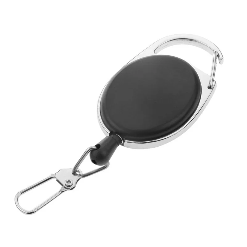 Heavy Duty Retractable Carabiner Badge Tinker Reels 60cm Pull Wire with Key Ring Clip Black
Heavy Duty Retractable Carabiner Badge Tinker Reels 60cm Pull Wire with Key Ring Clip Black