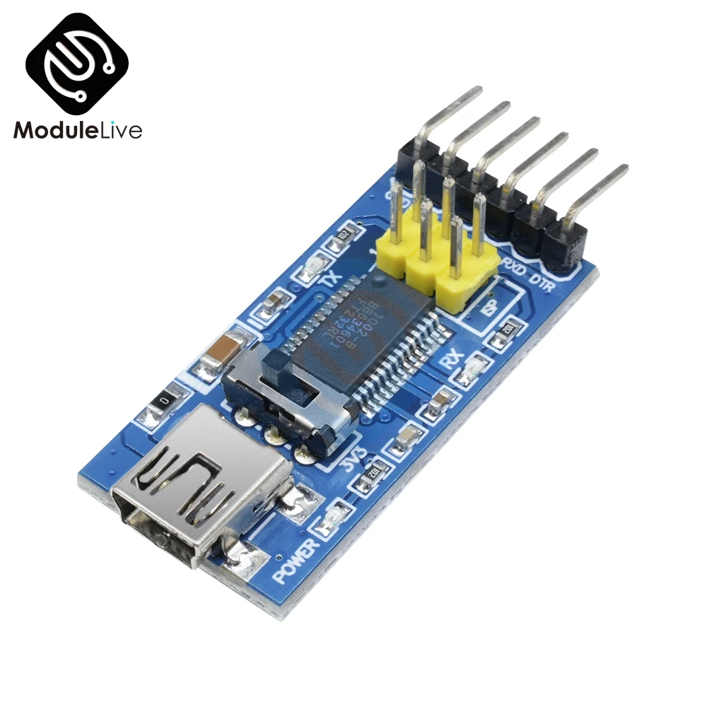 Основная разделительная плата для FTDI FT232RL USB к TTL последовательный IC адаптер